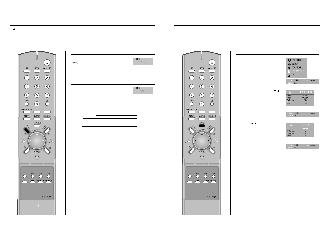 Enjoying stereo and bilingual broadcasts, Using other menus | NEC PF32W503 User Manual | Page 9 / 18