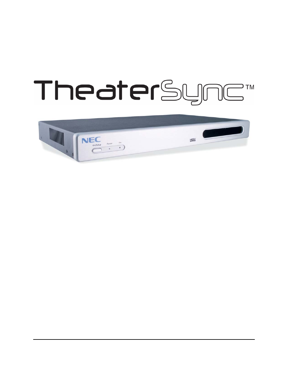 NEC TheaterSync Video Processor User Manual | 38 pages