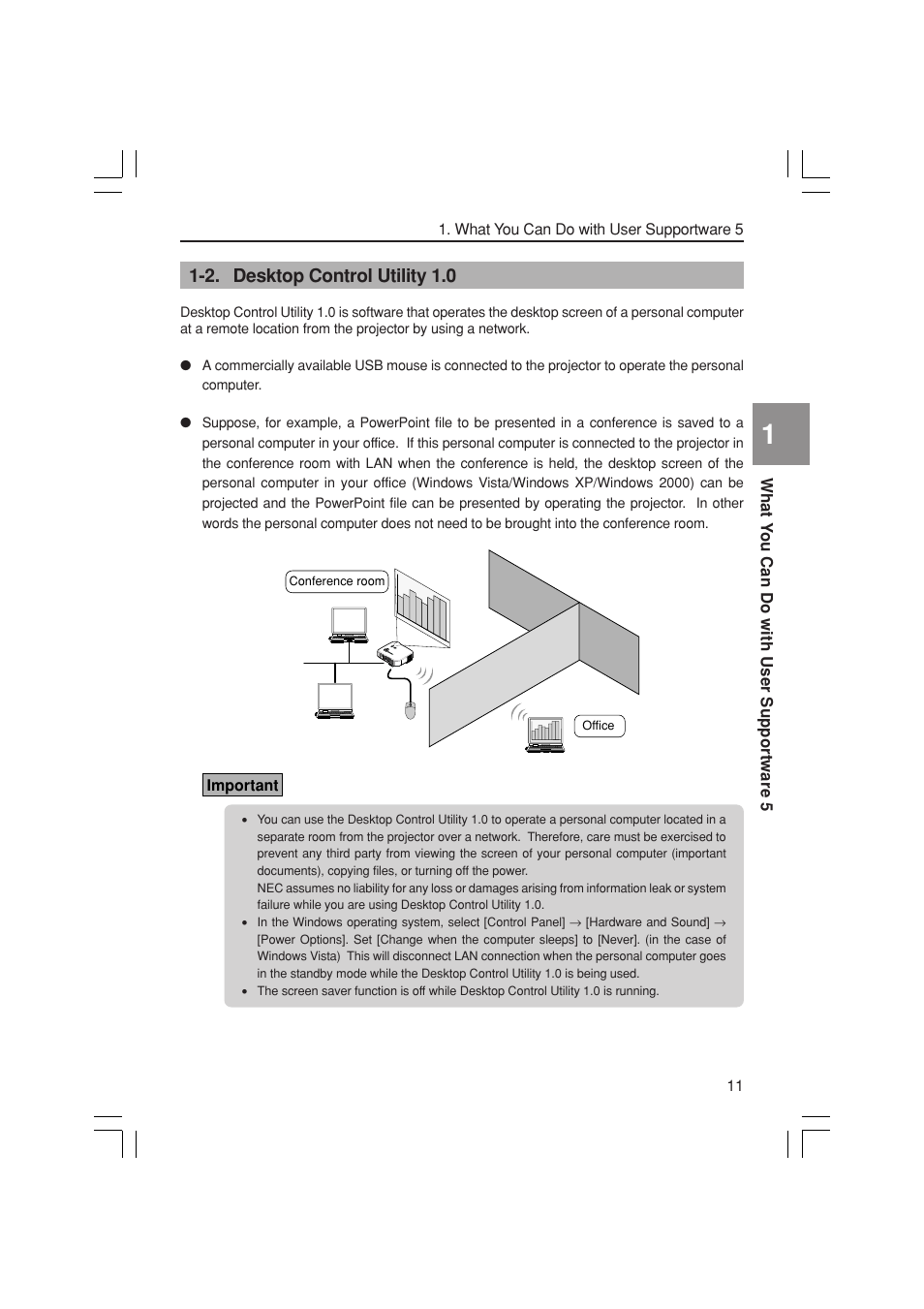 2. desktop control utility 1.0 | NEC NP3150 User Manual | Page 11 / 44