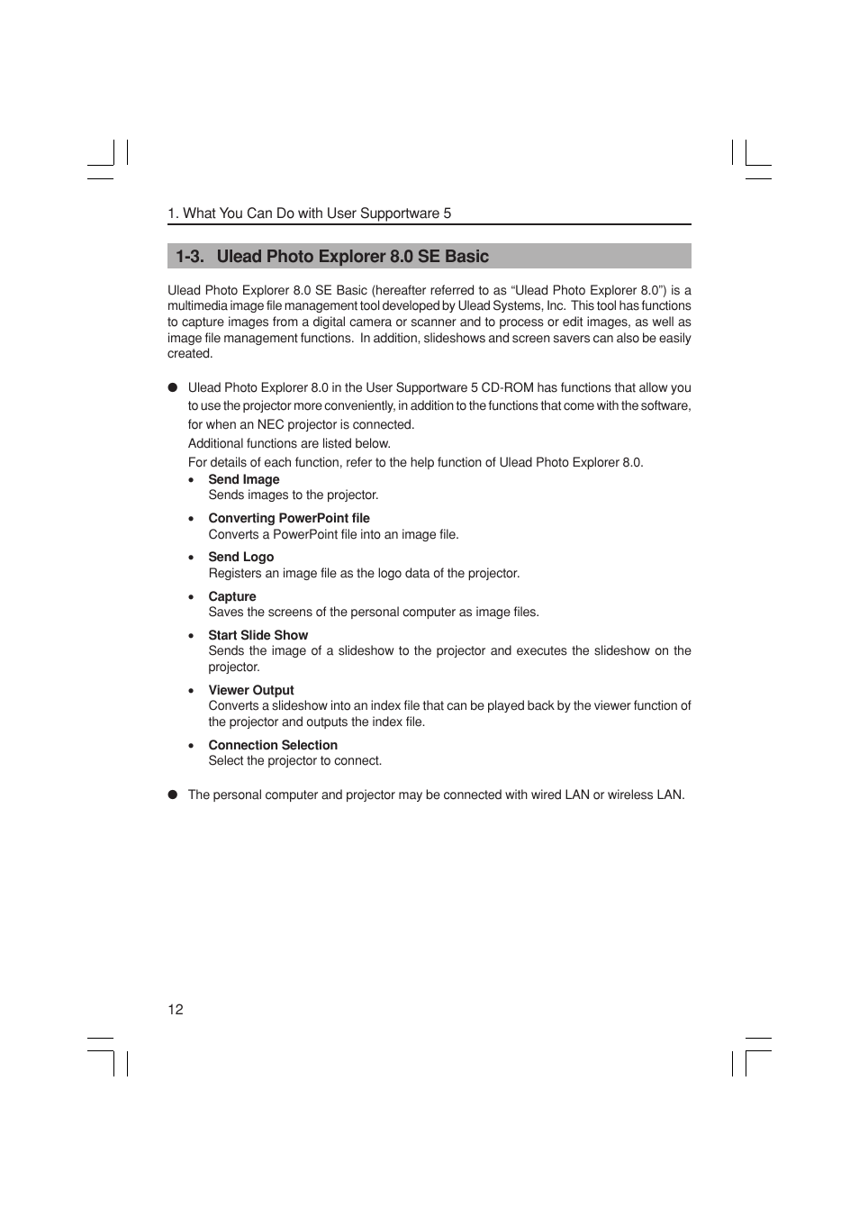 3. ulead photo explorer 8.0 se basic | NEC NP3150 User Manual | Page 12 / 44