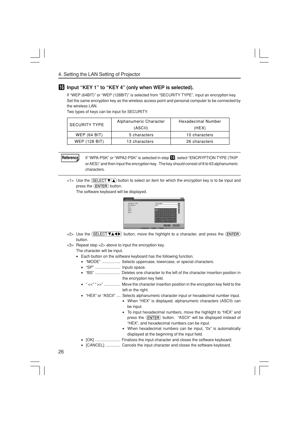 Setting the lan setting of projector | NEC NP3150 User Manual | Page 26 / 44