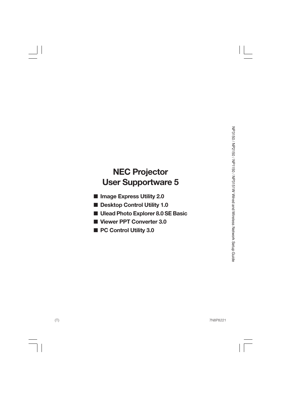 Nec projector user supportware 5 | NEC NP3150 User Manual | Page 44 / 44