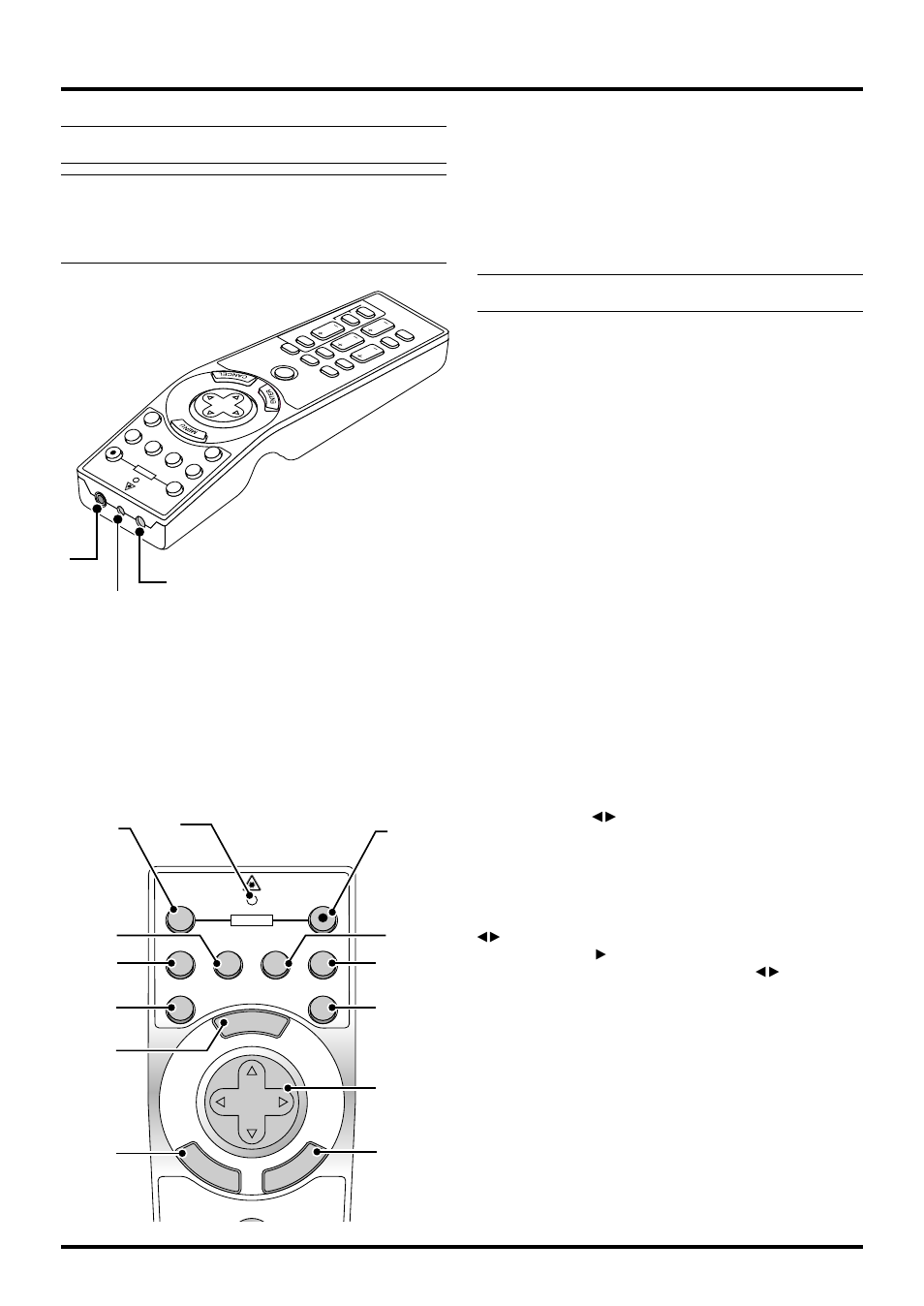 Remote control features, E–12 | NEC LT150Z User Manual | Page 18 / 62