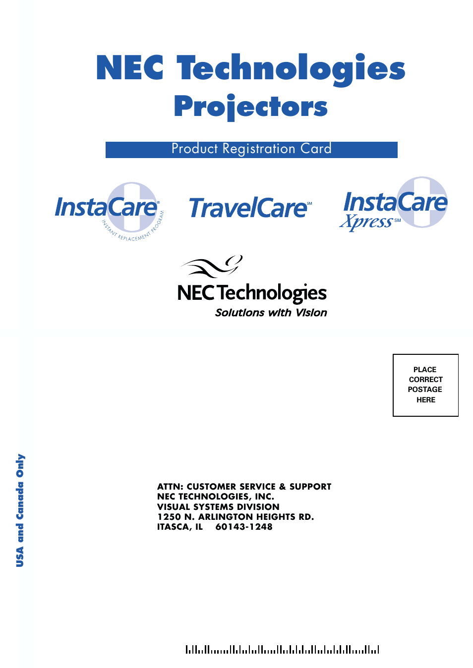 Nec technologies, Projectors | NEC LT150Z User Manual | Page 3 / 62