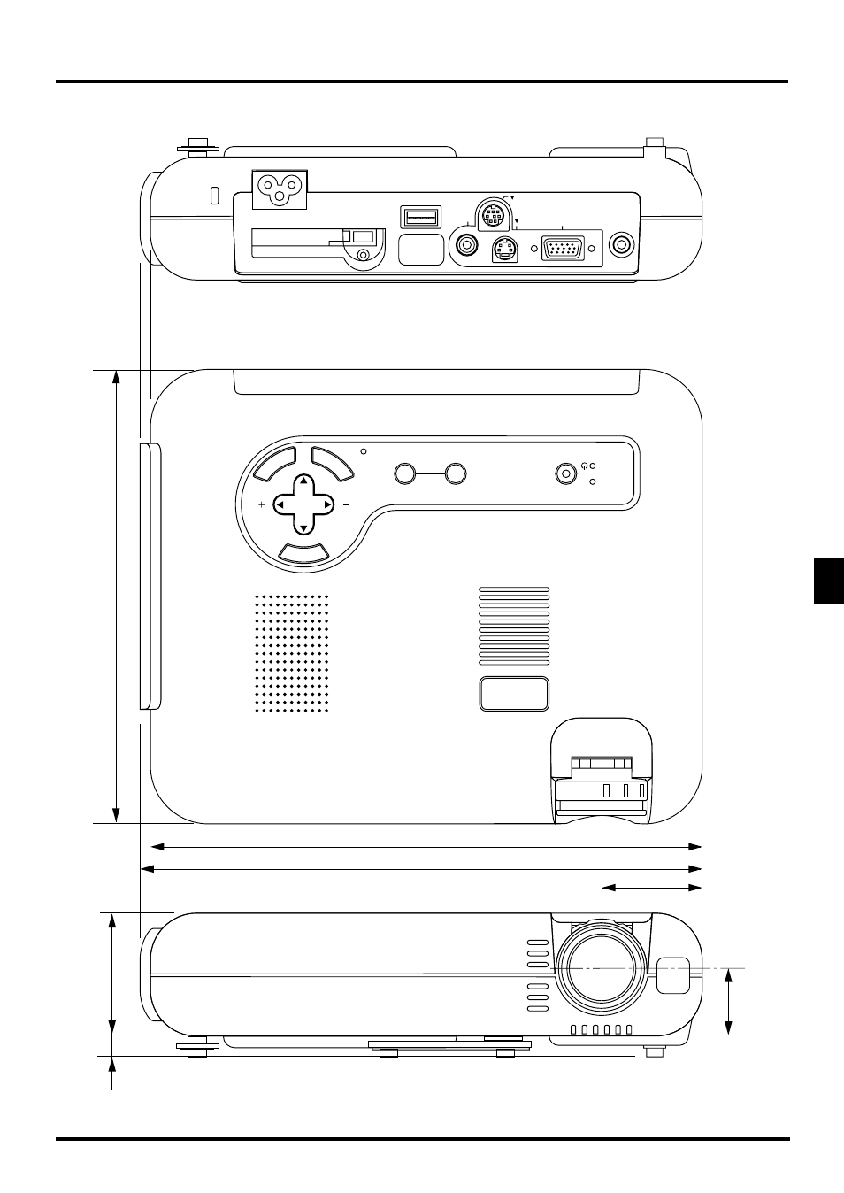 Cabinet dimensions, E–53 | NEC LT150Z User Manual | Page 59 / 62