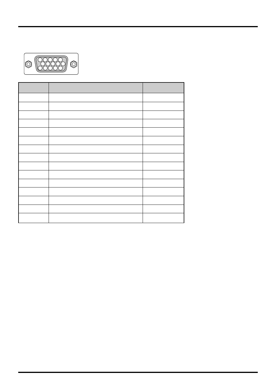 D-sub pin assignments | NEC LT150Z User Manual | Page 60 / 62