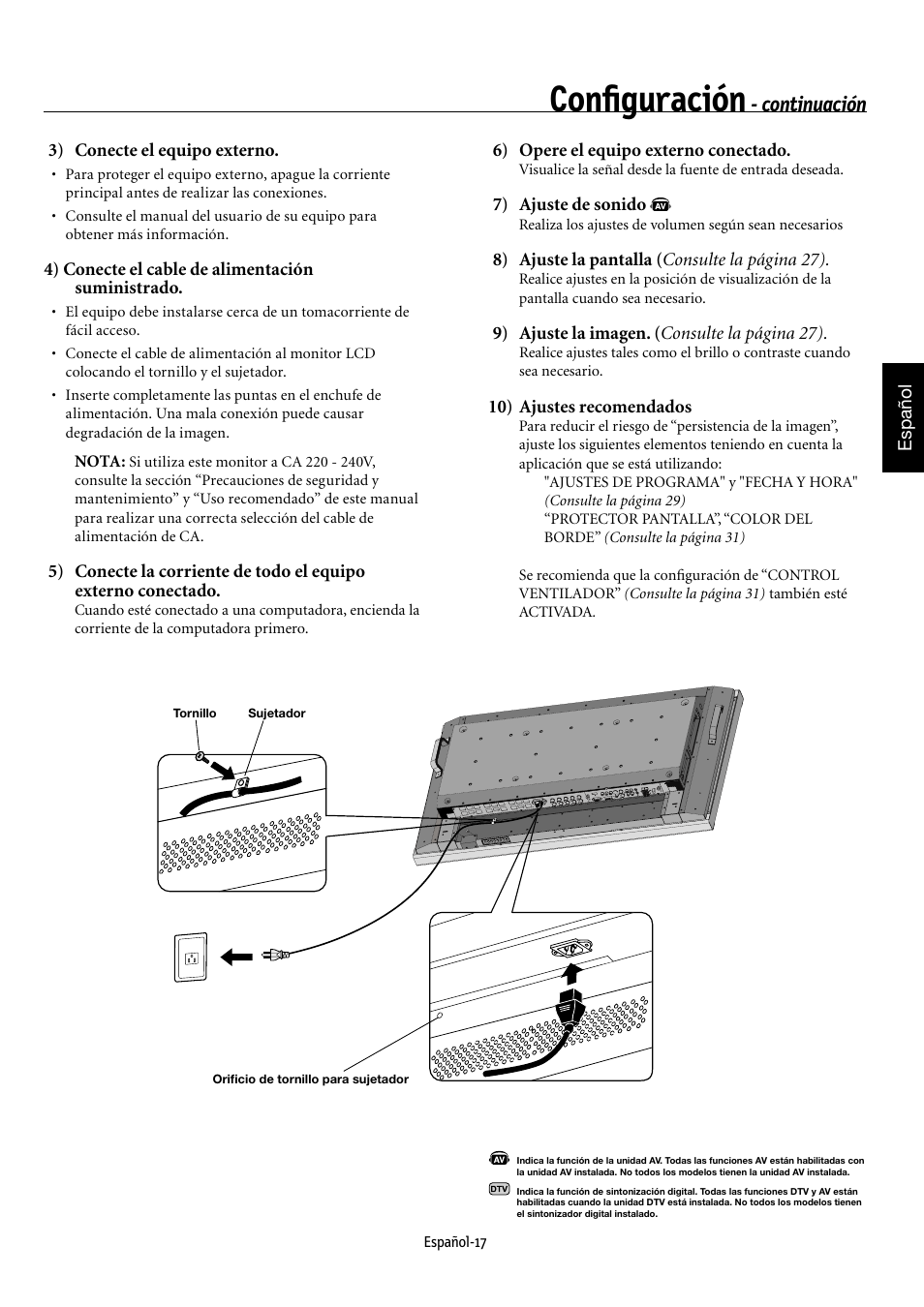 Conﬁguración, Continuación | NEC MULTEOS M40 User Manual | Page 113 / 152