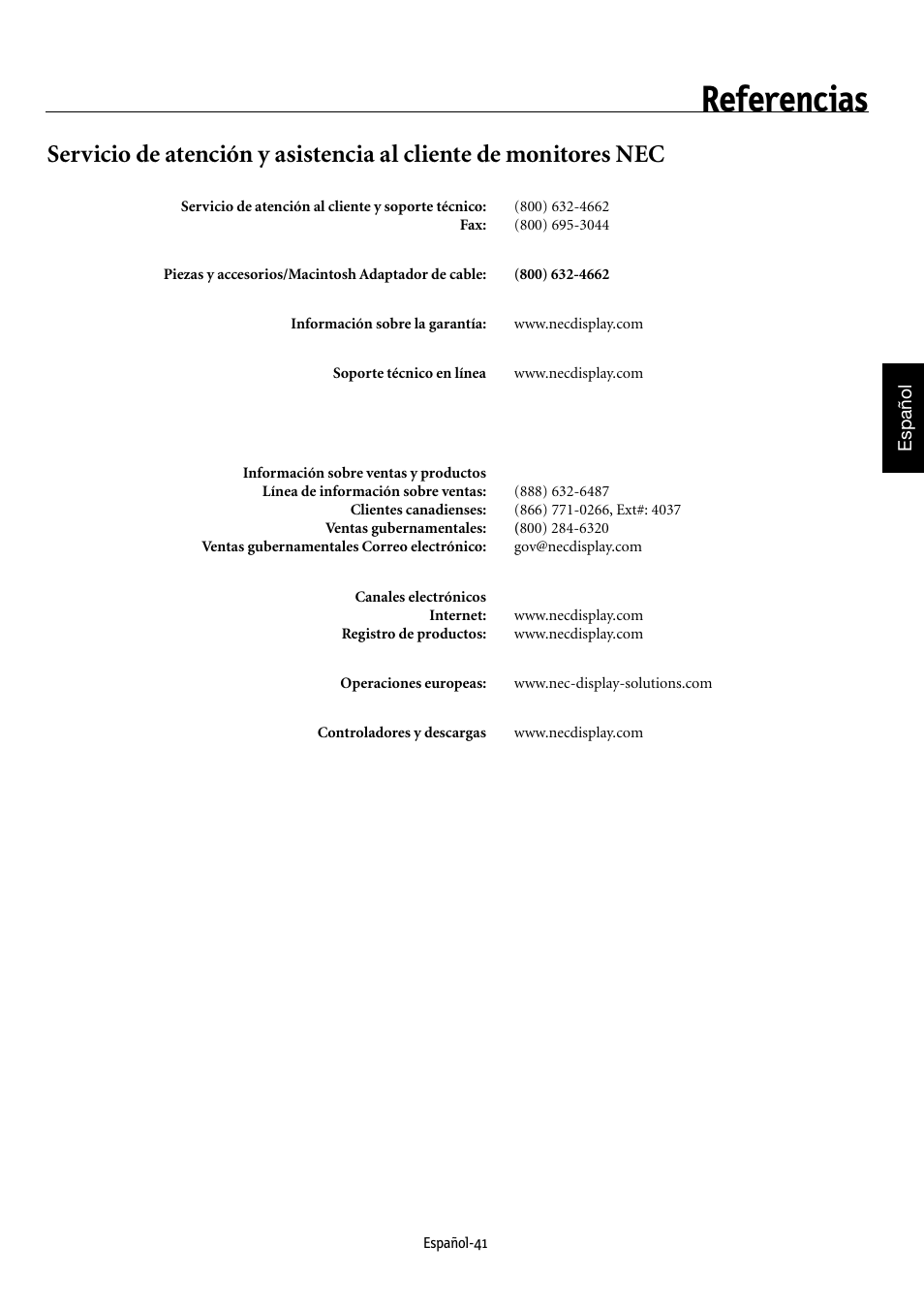 Referencias | NEC MULTEOS M40 User Manual | Page 137 / 152