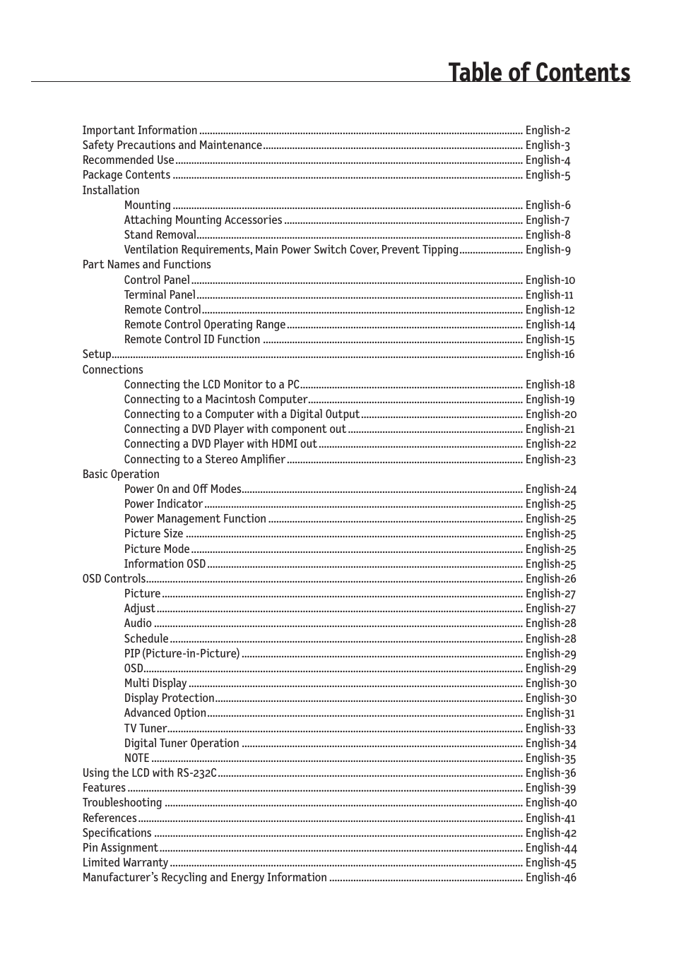 NEC MULTEOS M40 User Manual | Page 5 / 152