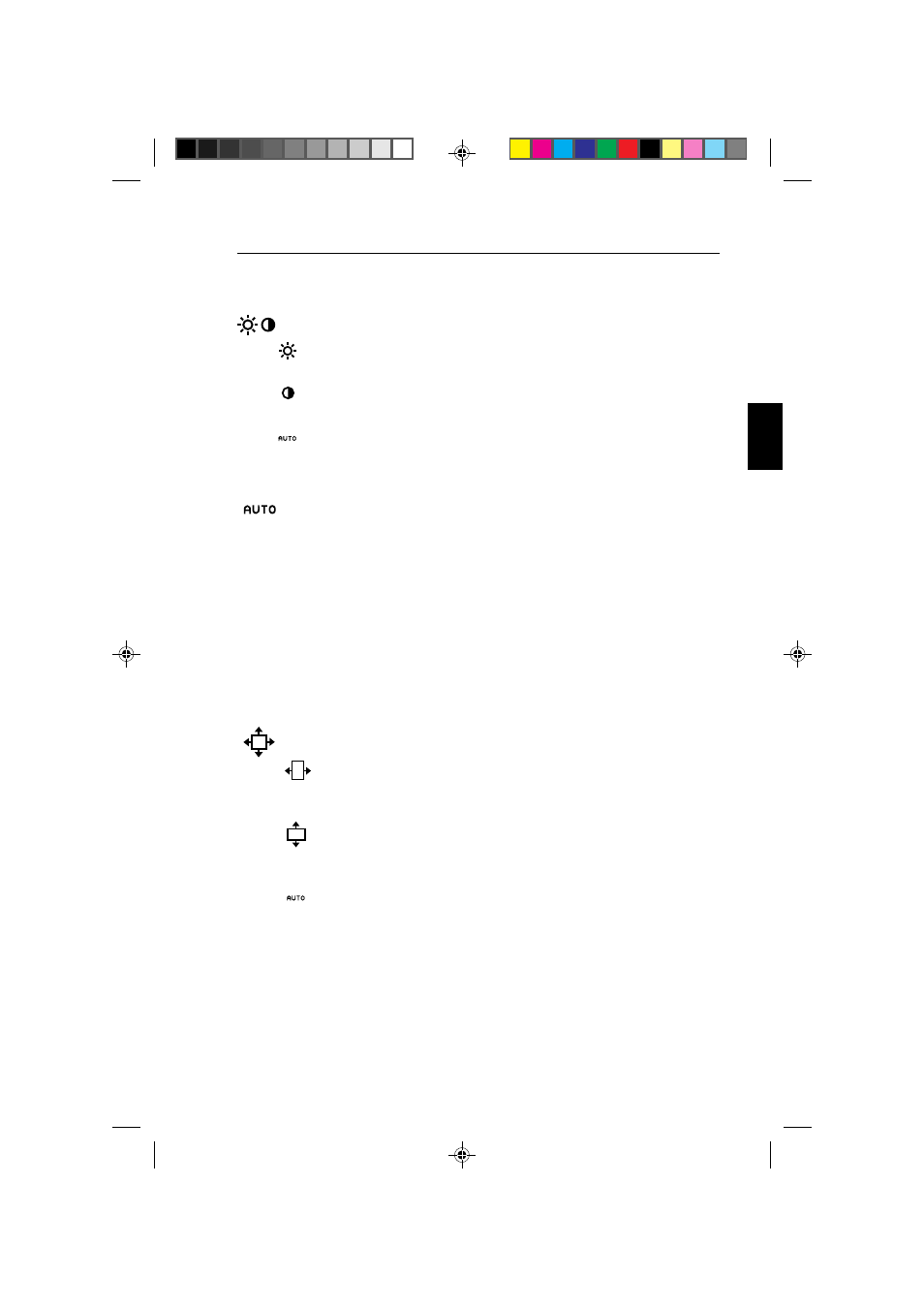 Brightness/contrast controls, Auto adjust, Position controls | NEC LCD1510V User Manual | Page 34 / 170