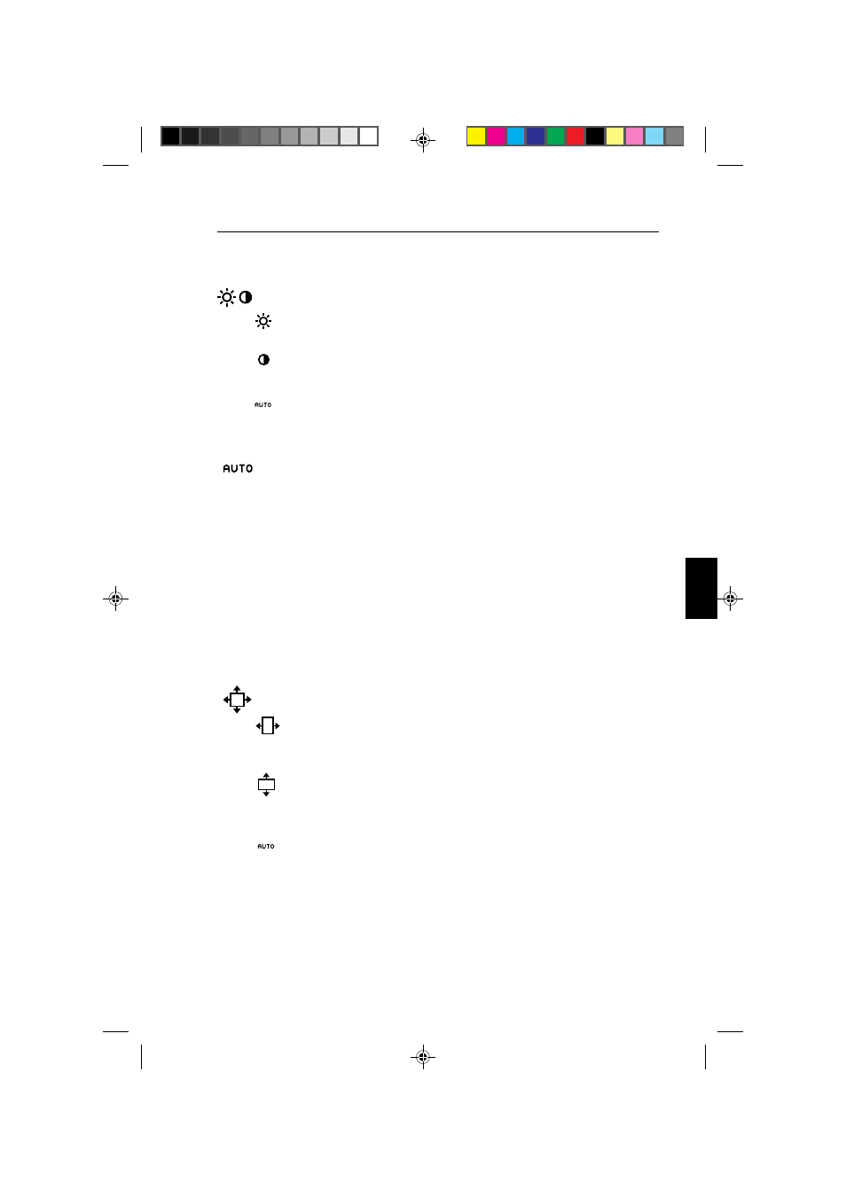 Luminosité et contraste, Réglage automatique, Commandes de position | NEC LCD1510V User Manual | Page 94 / 170