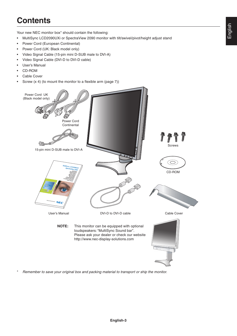 NEC LCD2090UXi User Manual | Page 5 / 29