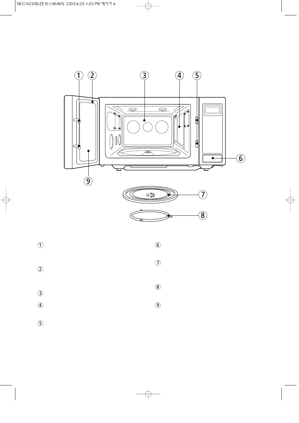 Features diagram | NEC N230S User Manual | Page 5 / 32