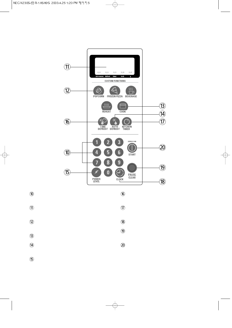 Features diagram | NEC N230S User Manual | Page 6 / 32