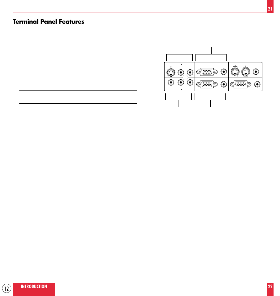 Terminal panel features | NEC MT830TM /1030TM User Manual | Page 12 / 53
