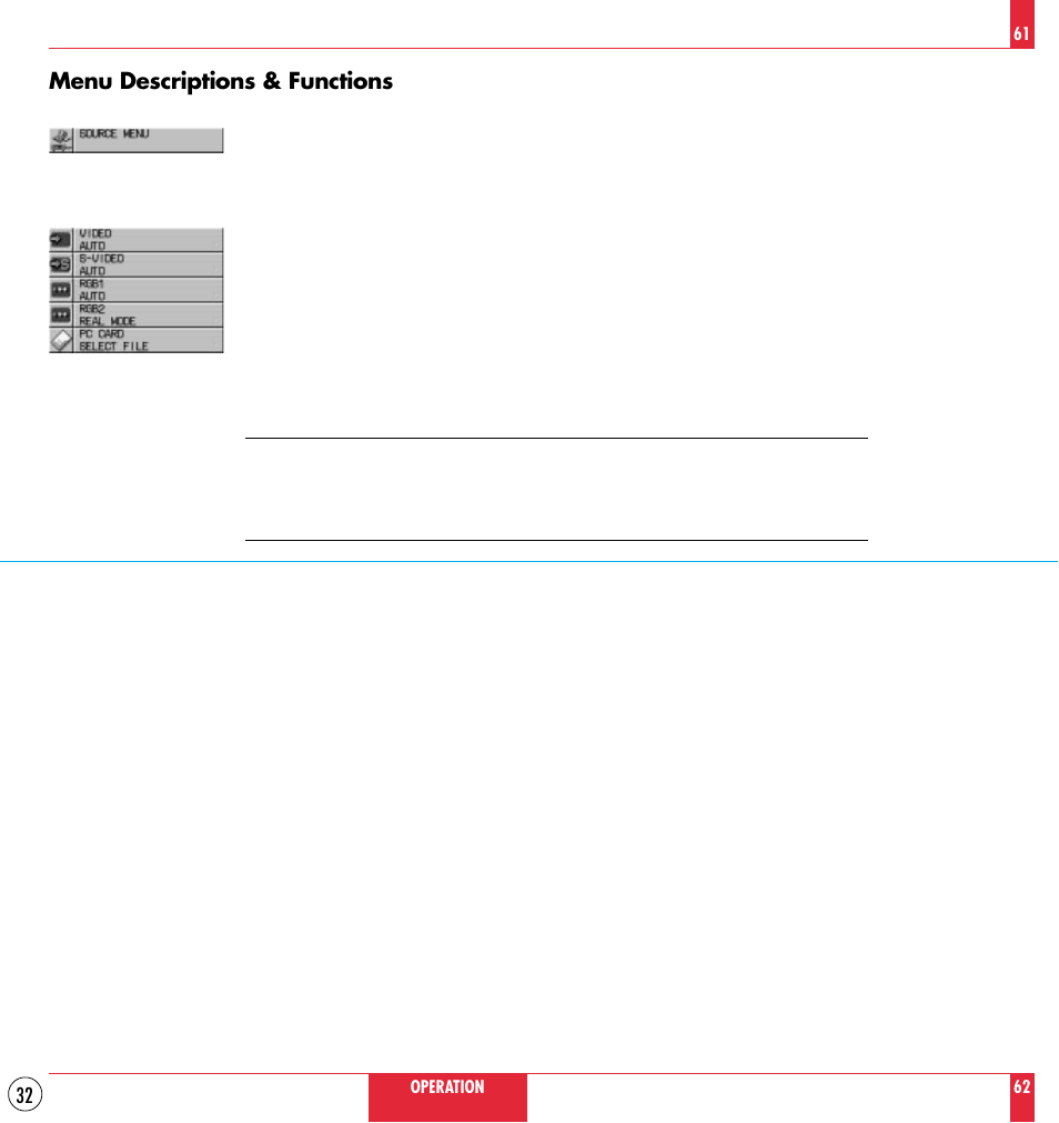 Menu descriptions & functions | NEC MT830TM /1030TM User Manual | Page 32 / 53