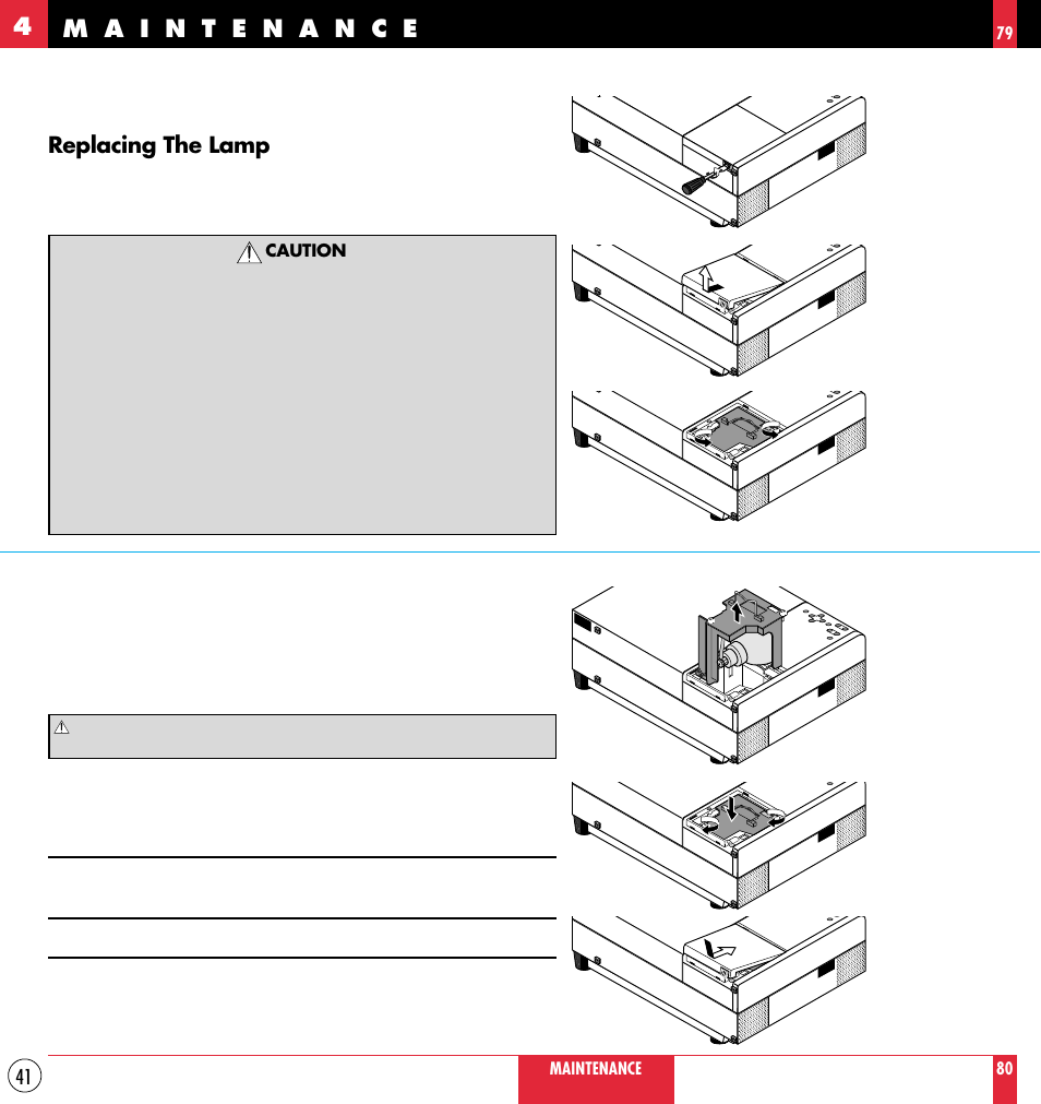 Replacing the lamp | NEC MT830TM /1030TM User Manual | Page 41 / 53