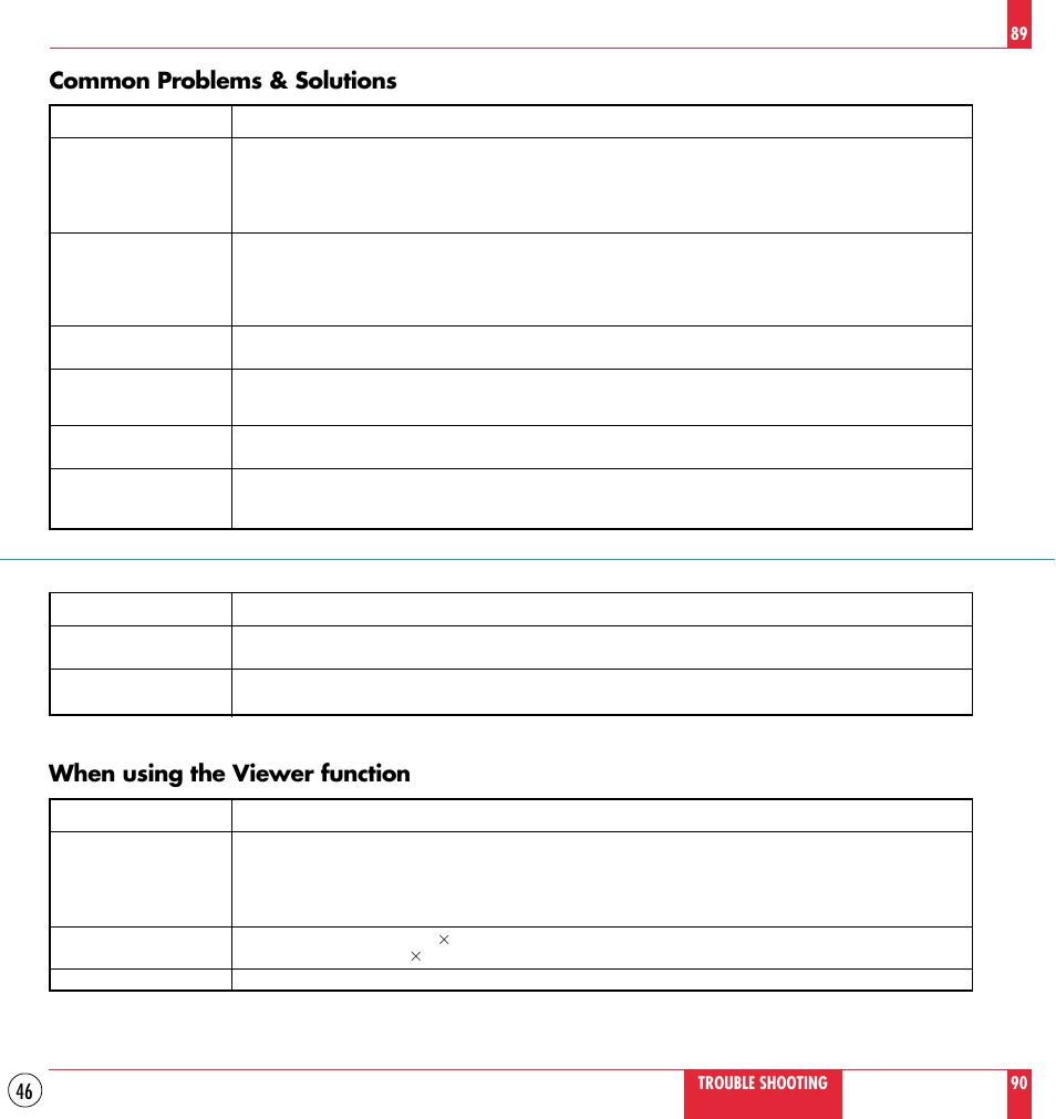 Common problems & solutions, When using the viewer function | NEC MT830TM /1030TM User Manual | Page 46 / 53