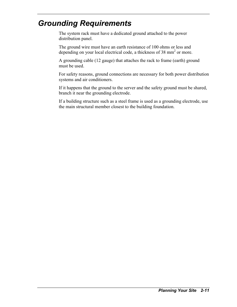 Grounding requirements | NEC EXPRESS800 User Manual | Page 27 / 78