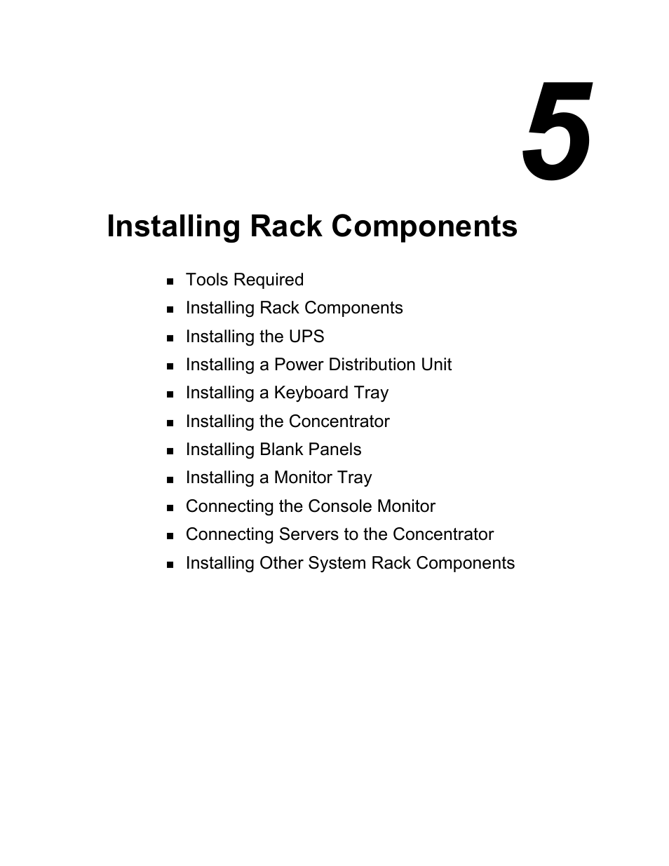 5 - installing rack components, Installing rack components | NEC EXPRESS800 User Manual | Page 49 / 78