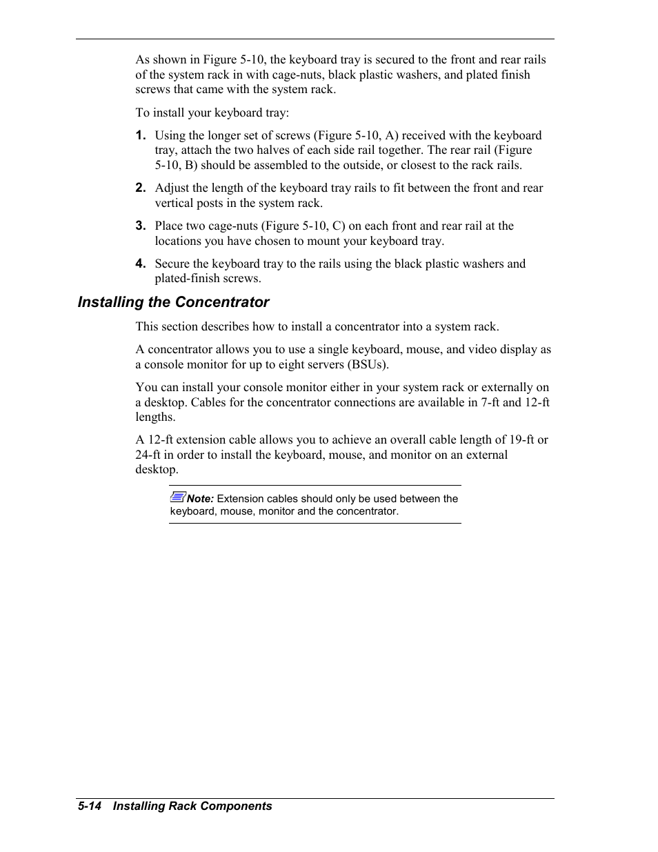 Installing the concentrator | NEC EXPRESS800 User Manual | Page 62 / 78