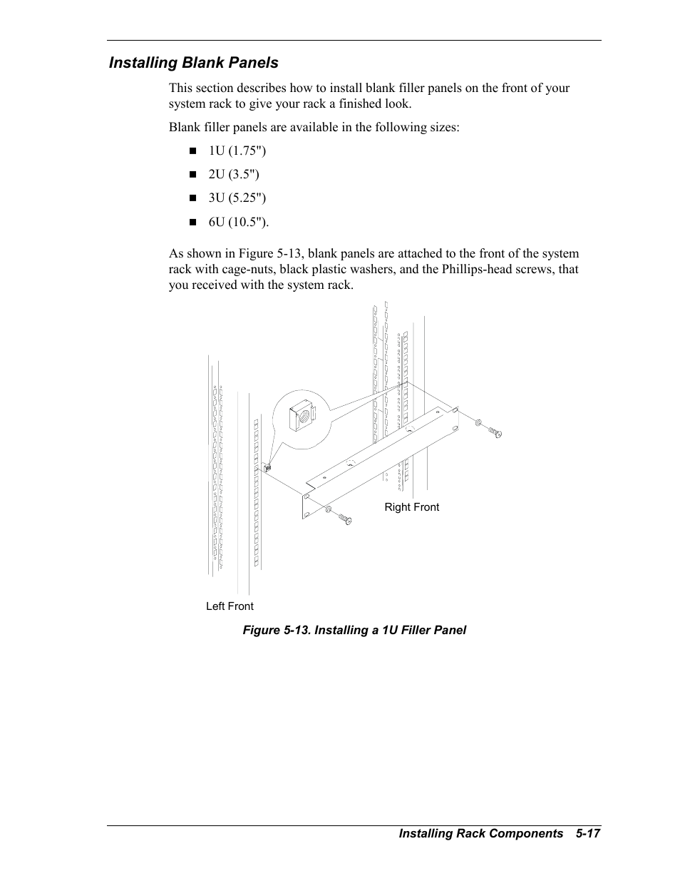 Installing blank panels | NEC EXPRESS800 User Manual | Page 65 / 78