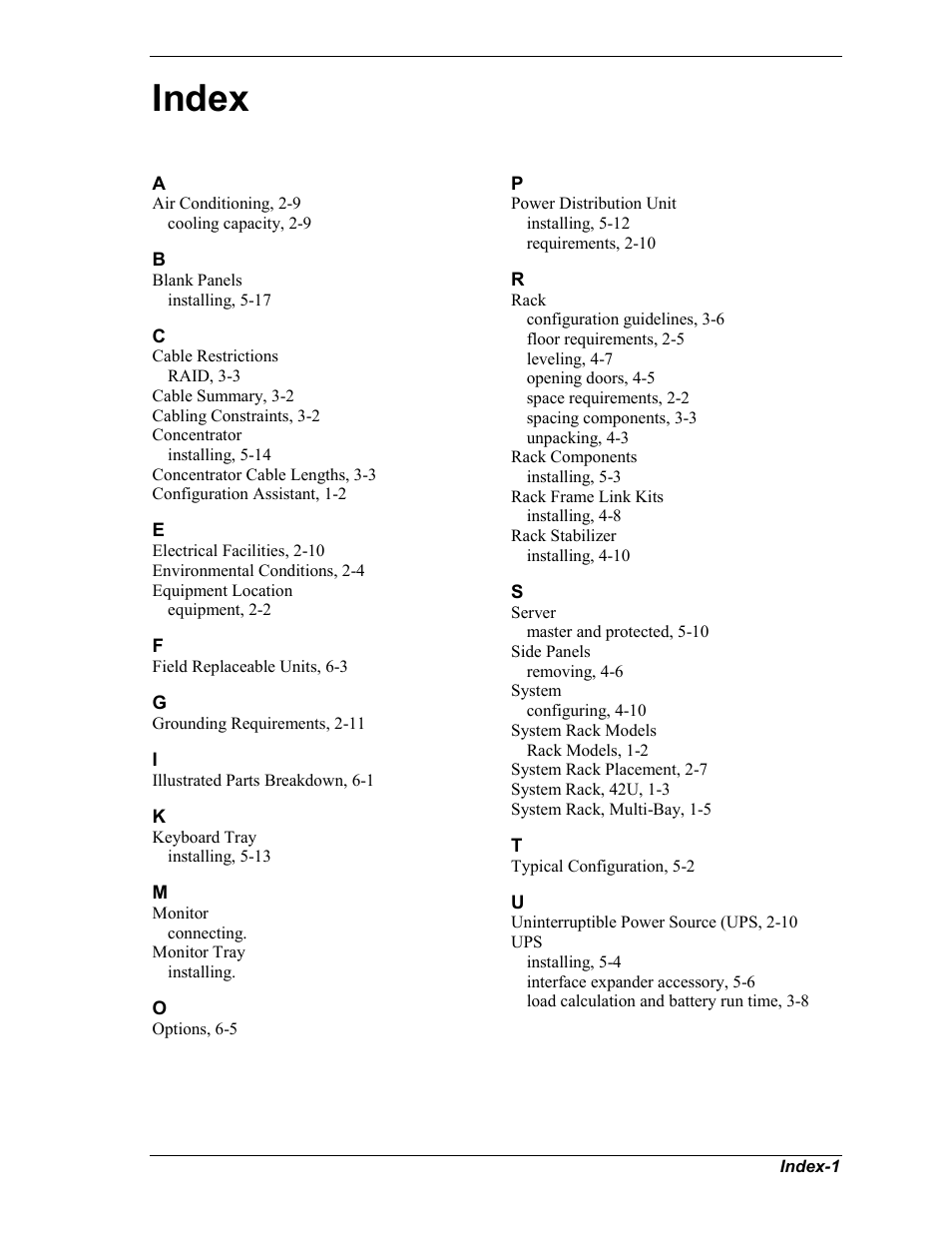 Index | NEC EXPRESS800 User Manual | Page 75 / 78