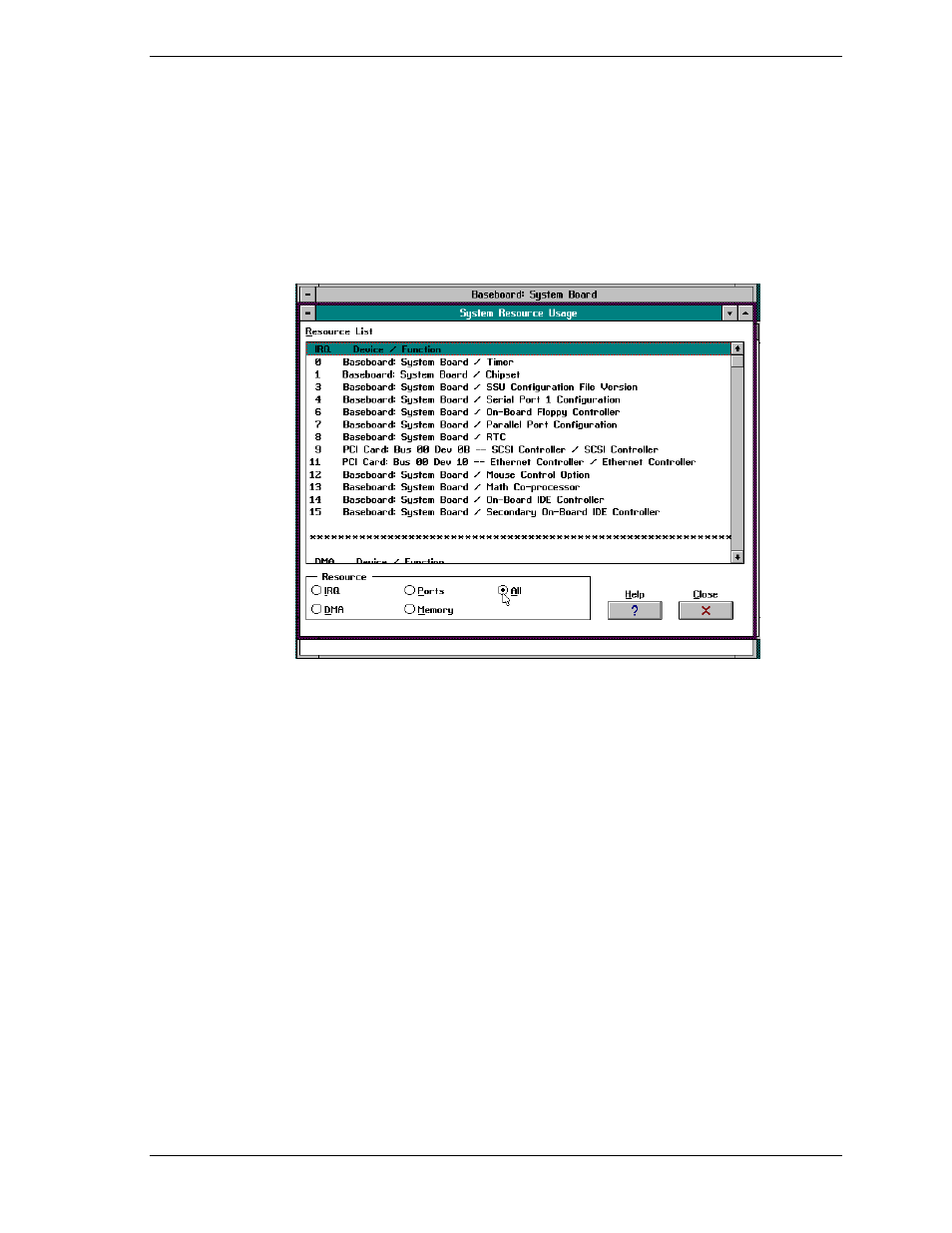 System resource usage, Multiboot add-in (mba) window | NEC MH4500 User Manual | Page 143 / 186