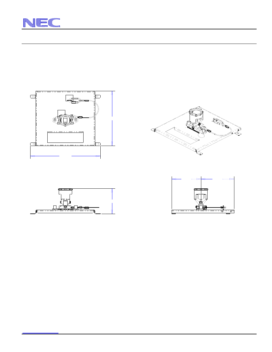 Pole mount w/o i/o cover, Nec display solutions of america, inc, Desktop and ceiling mount | NEC NP2150 User Manual | Page 8 / 9