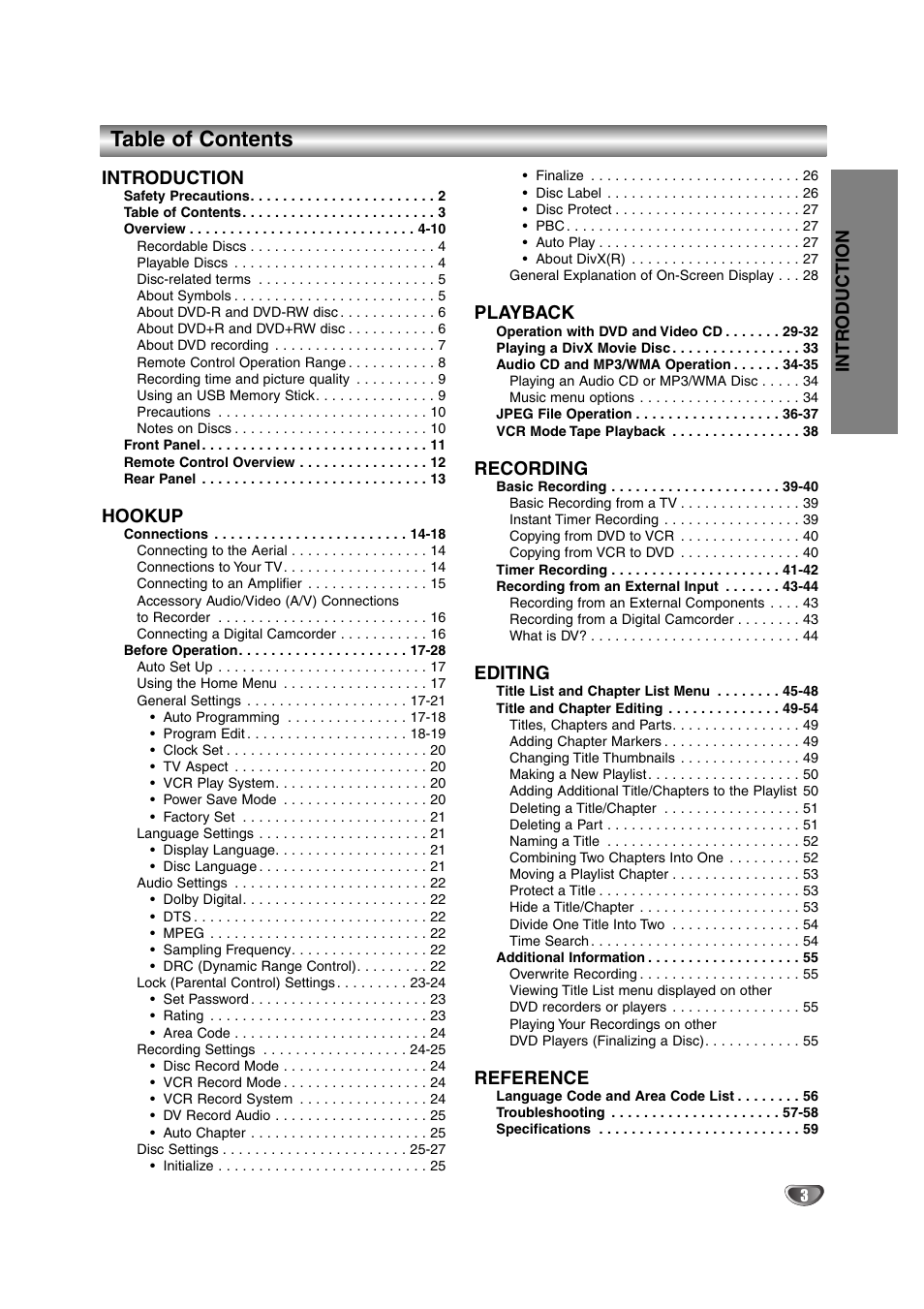 NEC NDRV-62 User Manual | Page 3 / 61