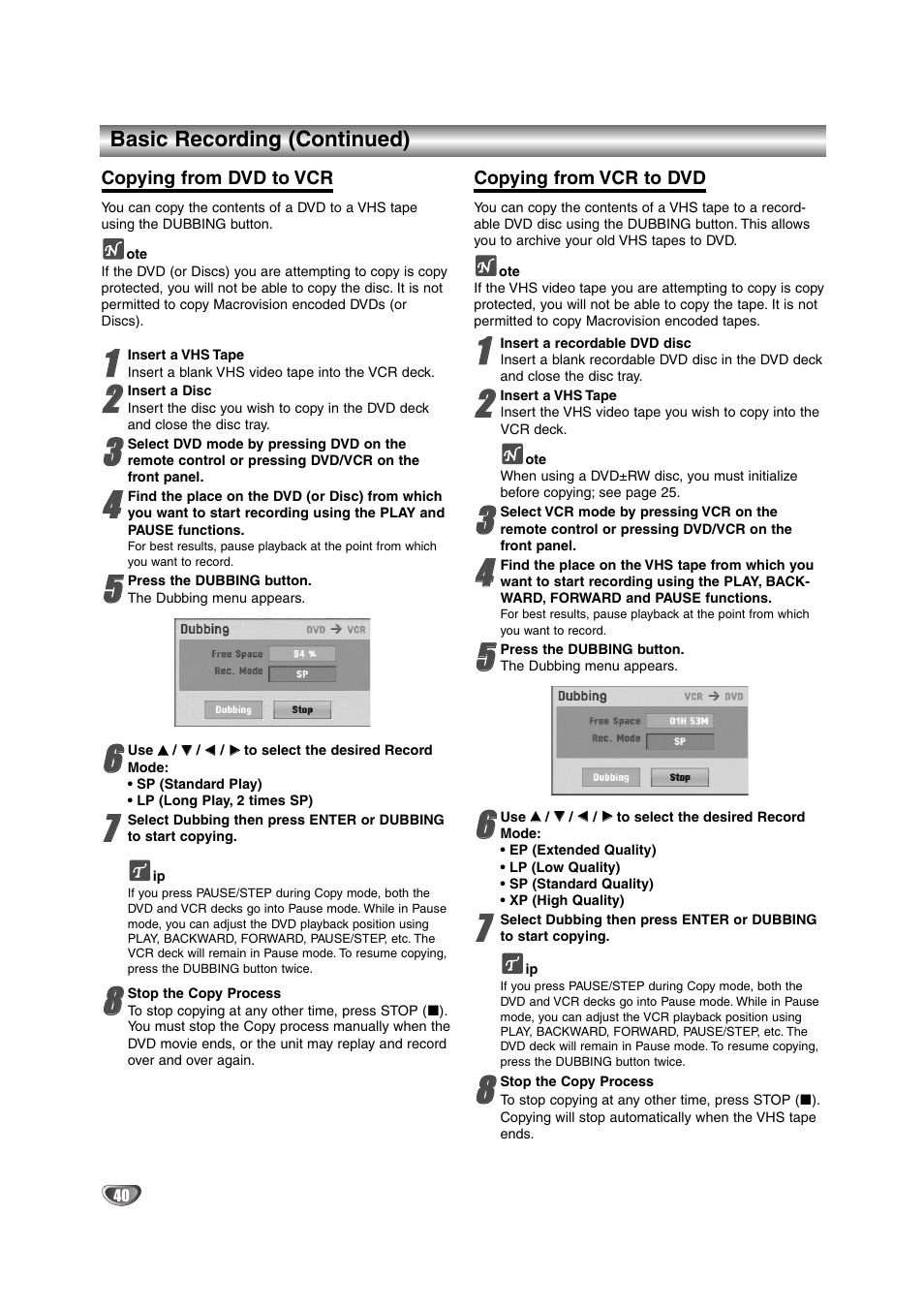 NEC NDRV-62 User Manual | Page 40 / 61