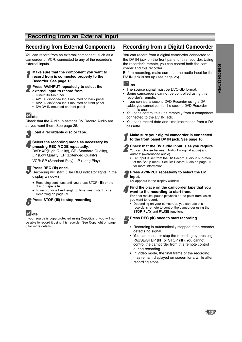 NEC NDRV-62 User Manual | Page 43 / 61