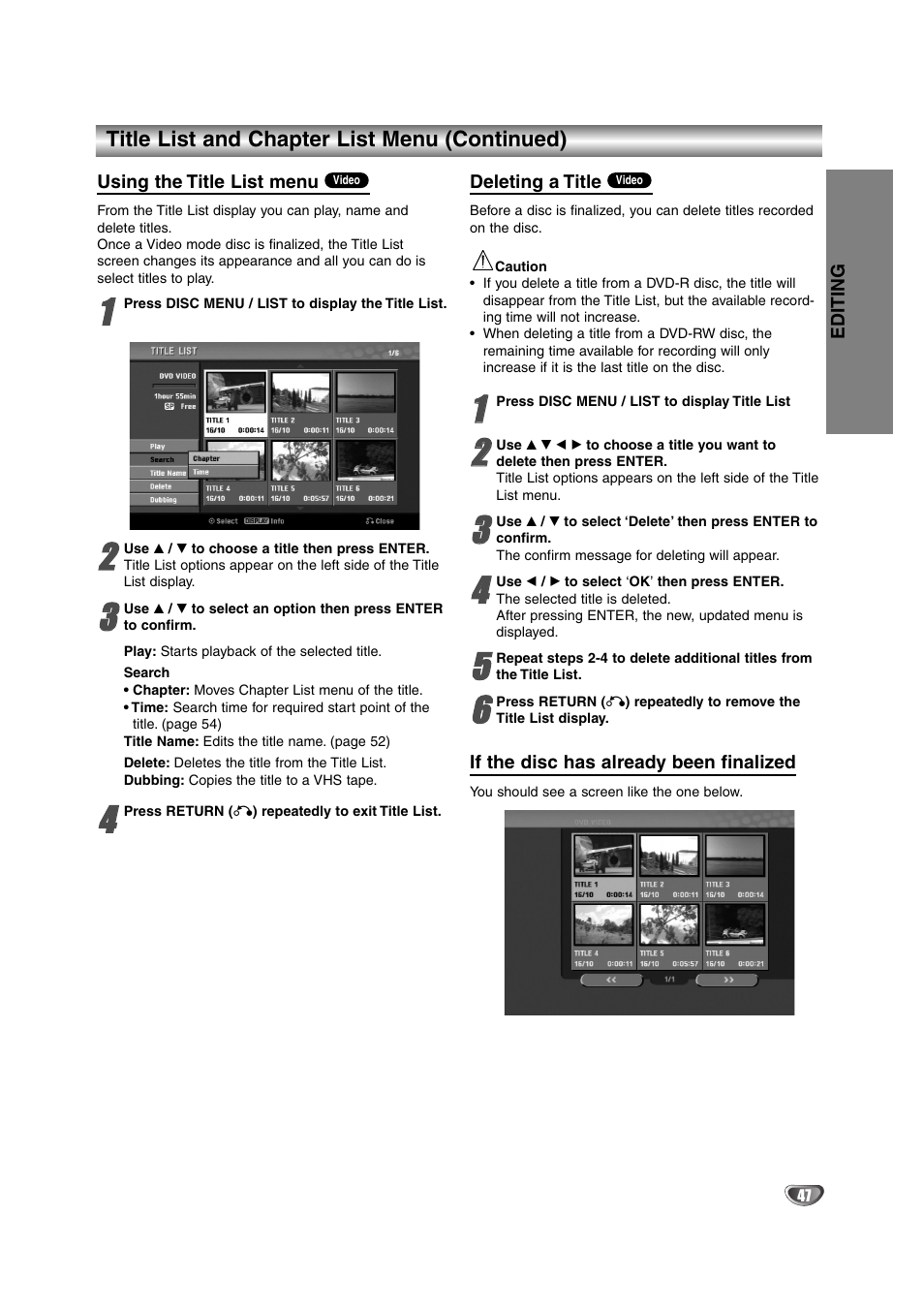 NEC NDRV-62 User Manual | Page 47 / 61