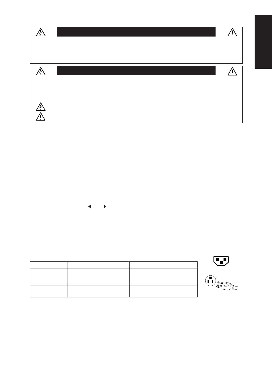 Safety instruction, English, Caution | Warning power cord selection, I - 1 | NEC 1500M LA-1524HMW User Manual | Page 2 / 23