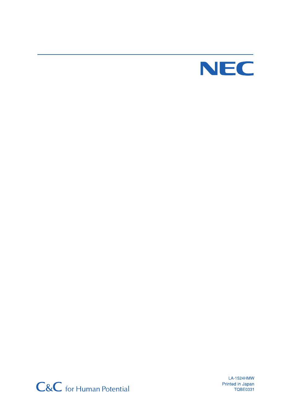 NEC 1500M LA-1524HMW User Manual | Page 23 / 23