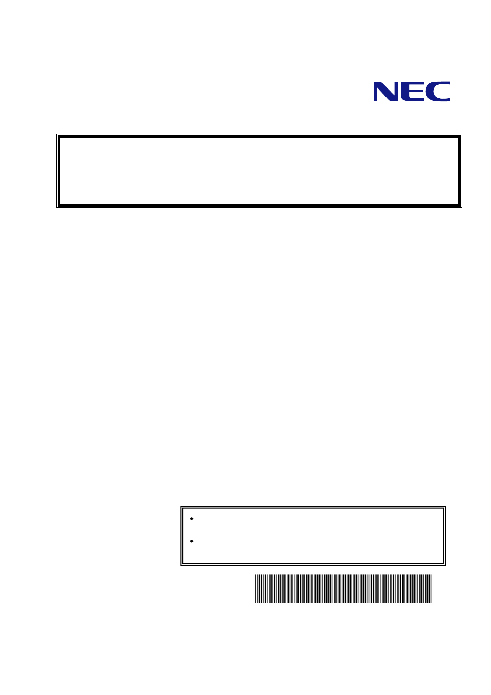 NEC DAC Battery N8103-102 User Manual | 60 pages