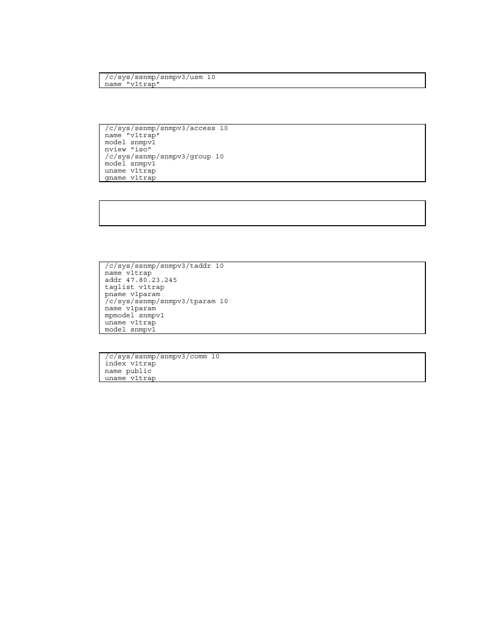 Configuring snmp trap hosts, Snmpv1 trap host | NEC INTELLIGENT L2 SWITCH N8406-022A User Manual | Page 12 / 94