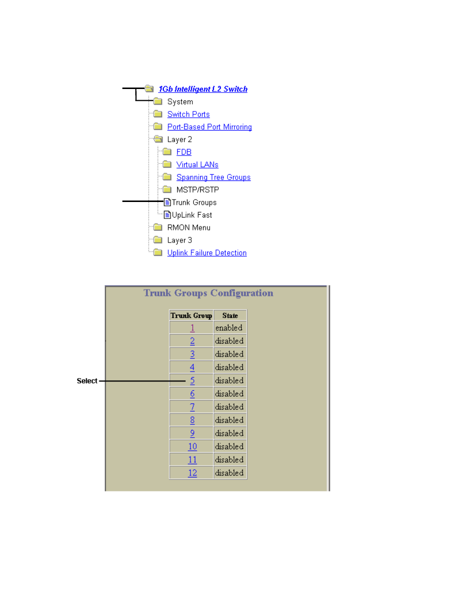 Configuring trunk groups (bbi example) | NEC INTELLIGENT L2 SWITCH N8406-022A User Manual | Page 32 / 94