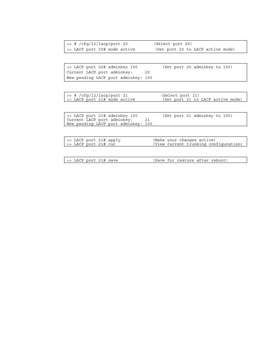 Configuring lacp | NEC INTELLIGENT L2 SWITCH N8406-022A User Manual | Page 36 / 94