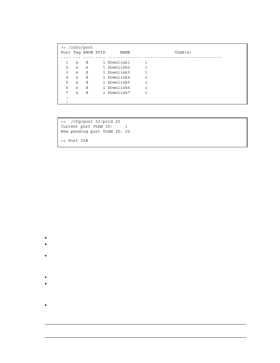 Viewing and configuring pvids, Port information, Port configuration | Vlan tagging | NEC INTELLIGENT L2 SWITCH N8406-022A User Manual | Page 38 / 94