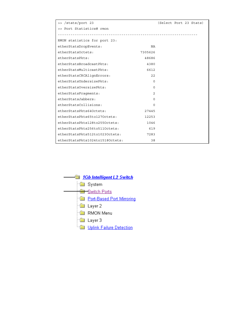 Configuring rmon statistics (bbi example) | NEC INTELLIGENT L2 SWITCH N8406-022A User Manual | Page 75 / 94