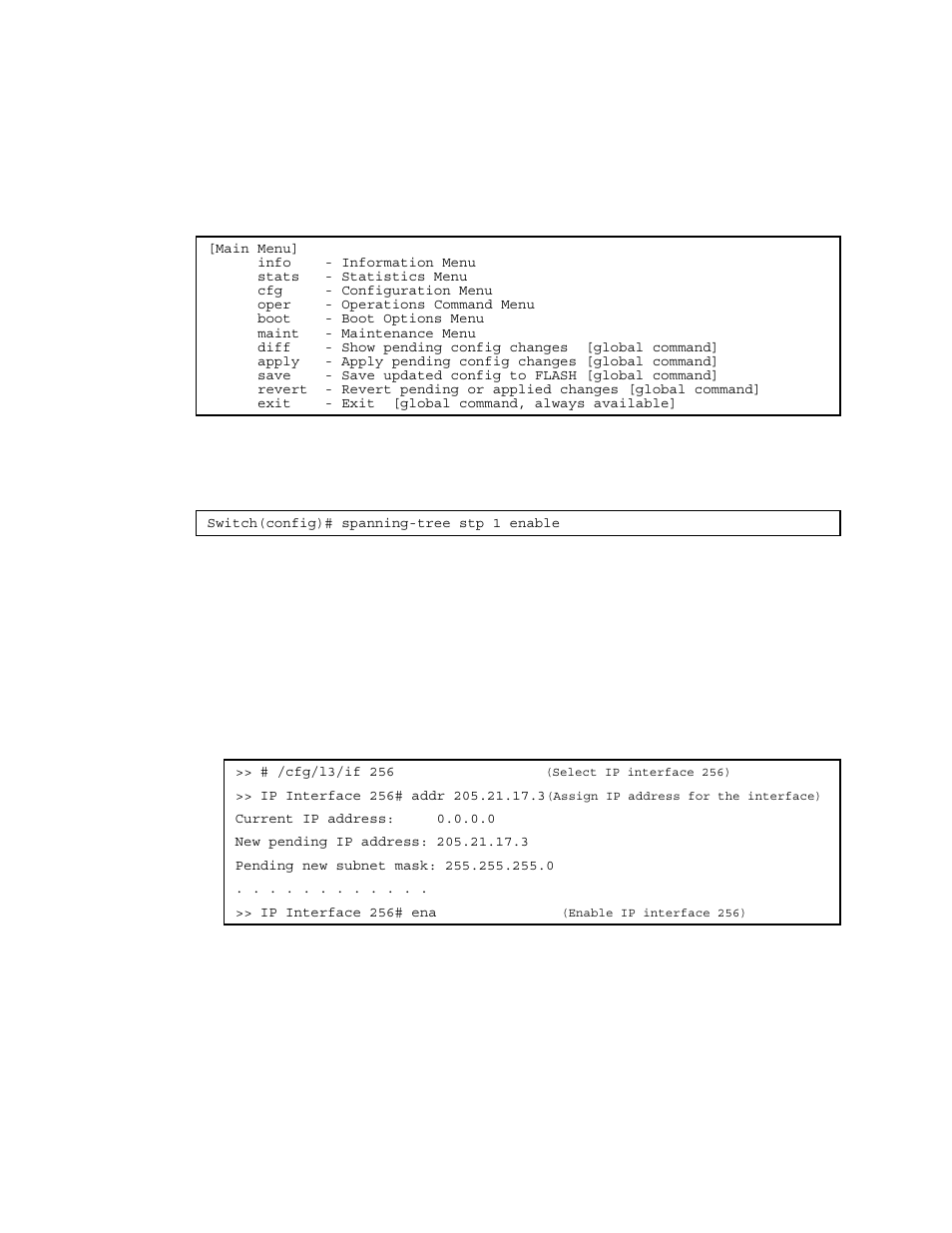 Using the command line interfaces, Configuring an ip interface | NEC INTELLIGENT L2 SWITCH N8406-022A User Manual | Page 8 / 94