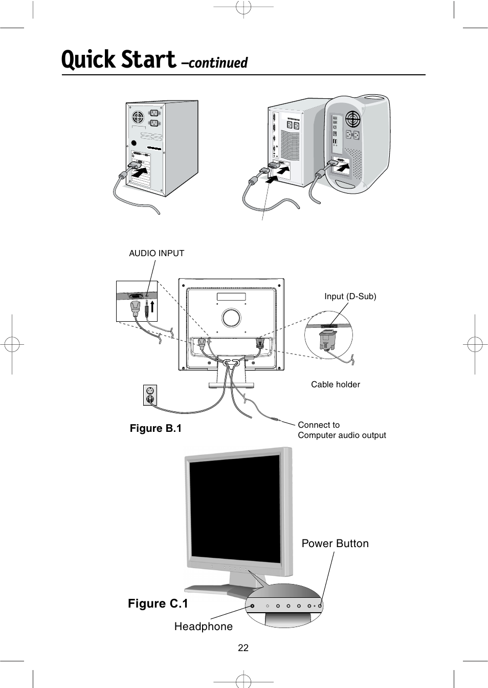 Quick start, Continued | NEC LCD1504M User Manual | Page 24 / 41