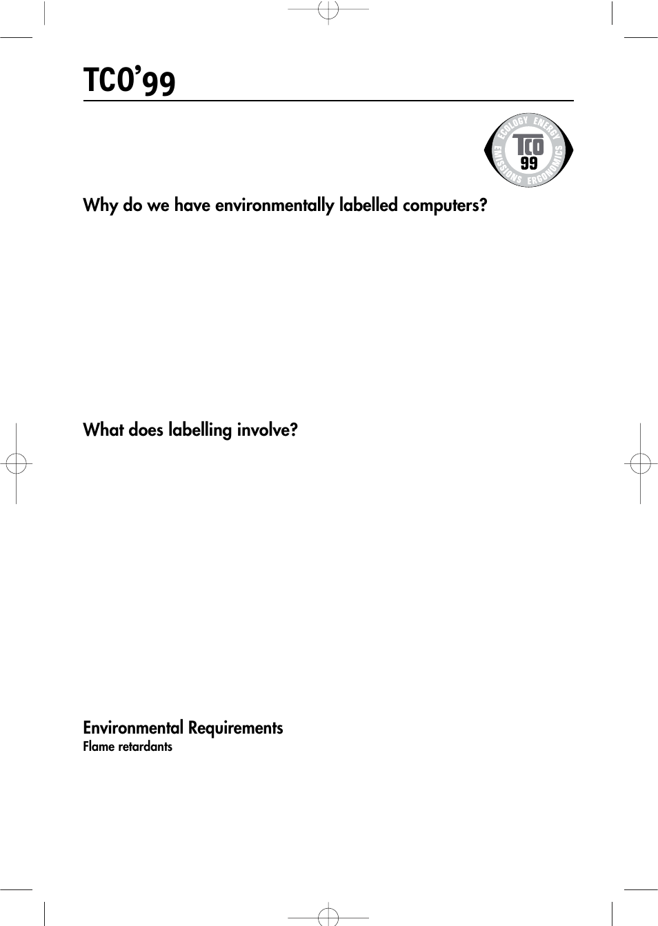 Tco’99 | NEC LCD1504M User Manual | Page 37 / 41