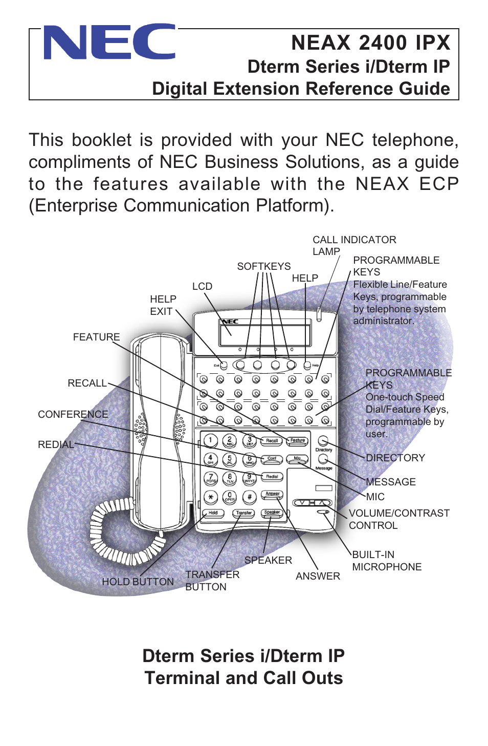 NEC NEAX 2400 IPX User Manual | 20 pages