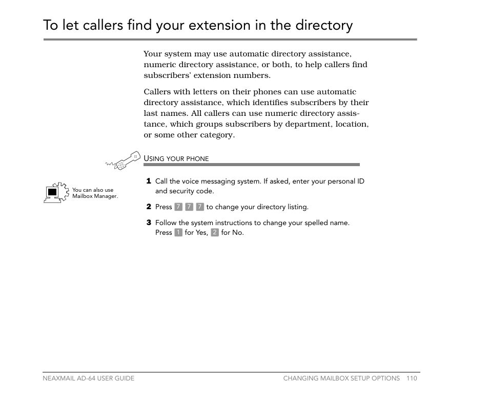 NEC NEAXMail AD-64 User Manual | Page 114 / 154