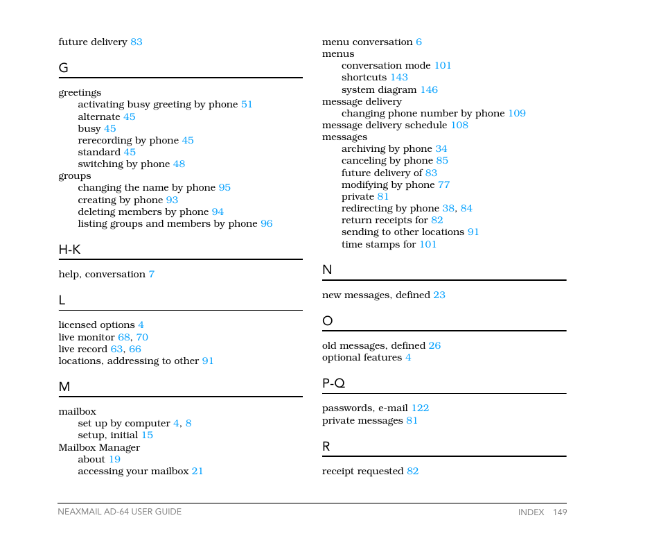 NEC NEAXMail AD-64 User Manual | Page 153 / 154