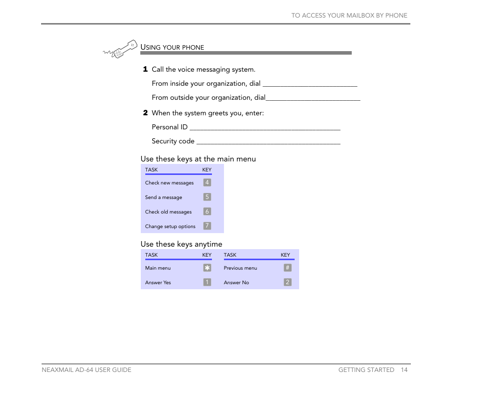 NEC NEAXMail AD-64 User Manual | Page 18 / 154