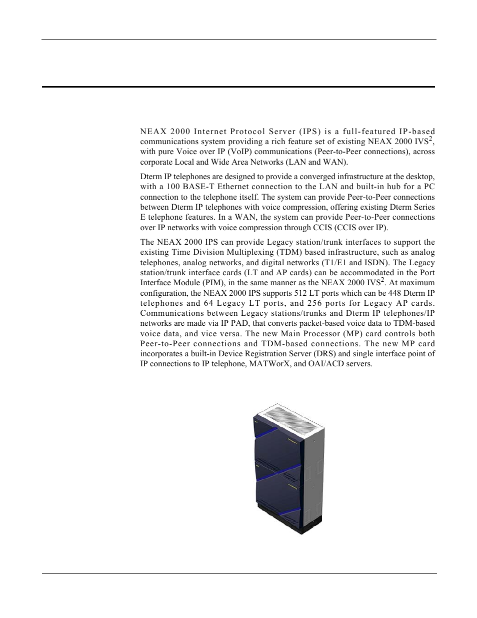 Chapter 1 introduction, Neax 2000 internet protocol server (ips), Chapter 1 | Introduction, Figure 1-1 | NEC NEAX 2000 IPS User Manual | Page 11 / 96