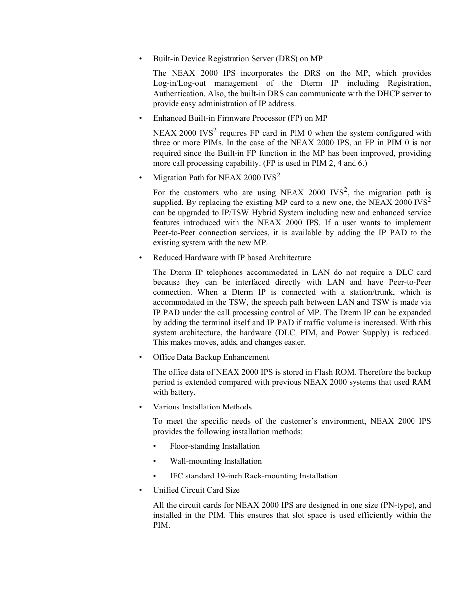 NEC NEAX 2000 IPS User Manual | Page 15 / 96
